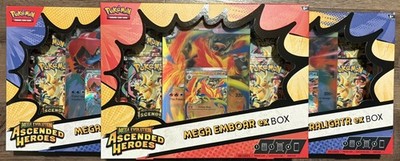 X3 Pokemon TCG: Mega Evolution Ascended Heroes EX Box -Sealed Lot- Ships Fast!