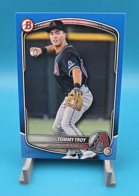 #ad #ad 2025 Bowman Draft TOMMY TROY Chrome Blue Refractor 150 Diamondbacks 12th Pick $4.50