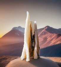 Magnificent Natural Cave Formation, Calcite Stalagmite Crystal, Pakistan, 1376g
