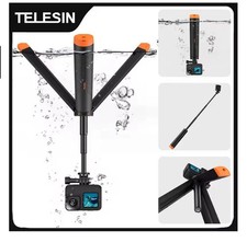 TELESIN Floating Tripod Selfie Stick 61cm For GoPro DJI Insta360 Action Camera