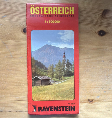 Ravenstein Straßenkarte Österreich (Europa) Reisekarte 1:500000, Nr. 6871