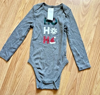 Infant - Jumping Beans Bodysuit Ho Ho Ho Christmas Long Sleeve Size 24 Months