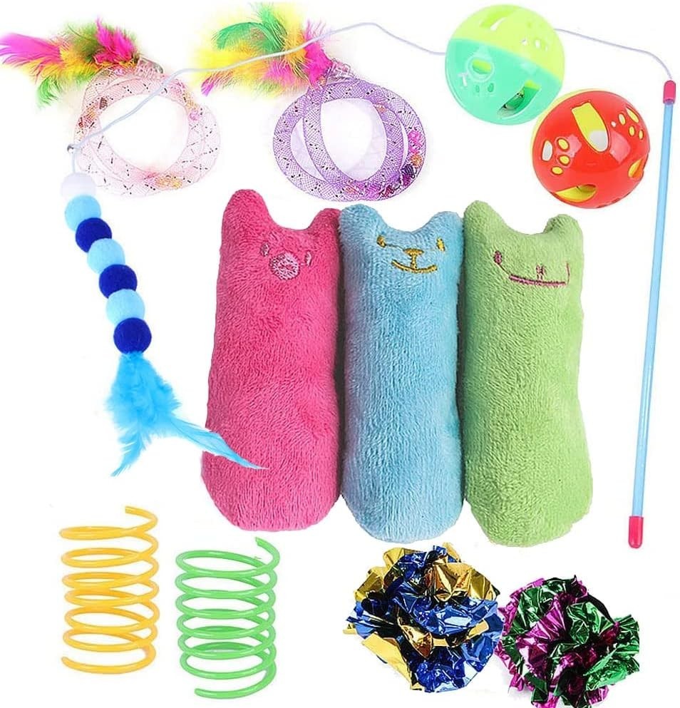 12-Piece Cat Toy Set Dental Health Play