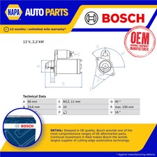 Starter Motor fits PORSCHE MACAN 95B 3.0D 14 to 18 Bosch 059911022 Quality
