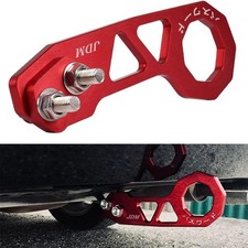 EIOUMAX Rear Tow Towing Hook for Universal Car 9.84 inches x 3.34 inches, Red