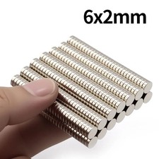 500-100 Pcs Small Magnets, Sizes 3x2 4x2 5x2 6x2mm Mini Round Neodymium Disc