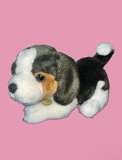 NWT Miyoni Tots By Aurora Plush White  Brown 9  Beagle Stuffed Dog