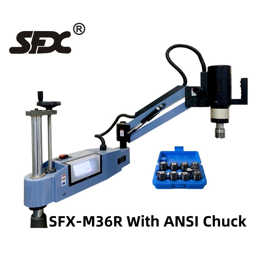 US SFX-M36R Electric Tapping Machine M6-M36 Thread Tapping Arm with ANSI Chuck