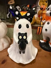 NEW Halloween Ghost W/ Black and White Polka ...