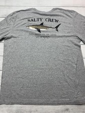 Salty Crew Shirt Mens 2XL Gray Shark Graphic ...