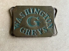 CIVIL WAR CONFEDERATE  WASHINGTON GREYS BELT BUCKLE. EARLY REPRODUCTION
