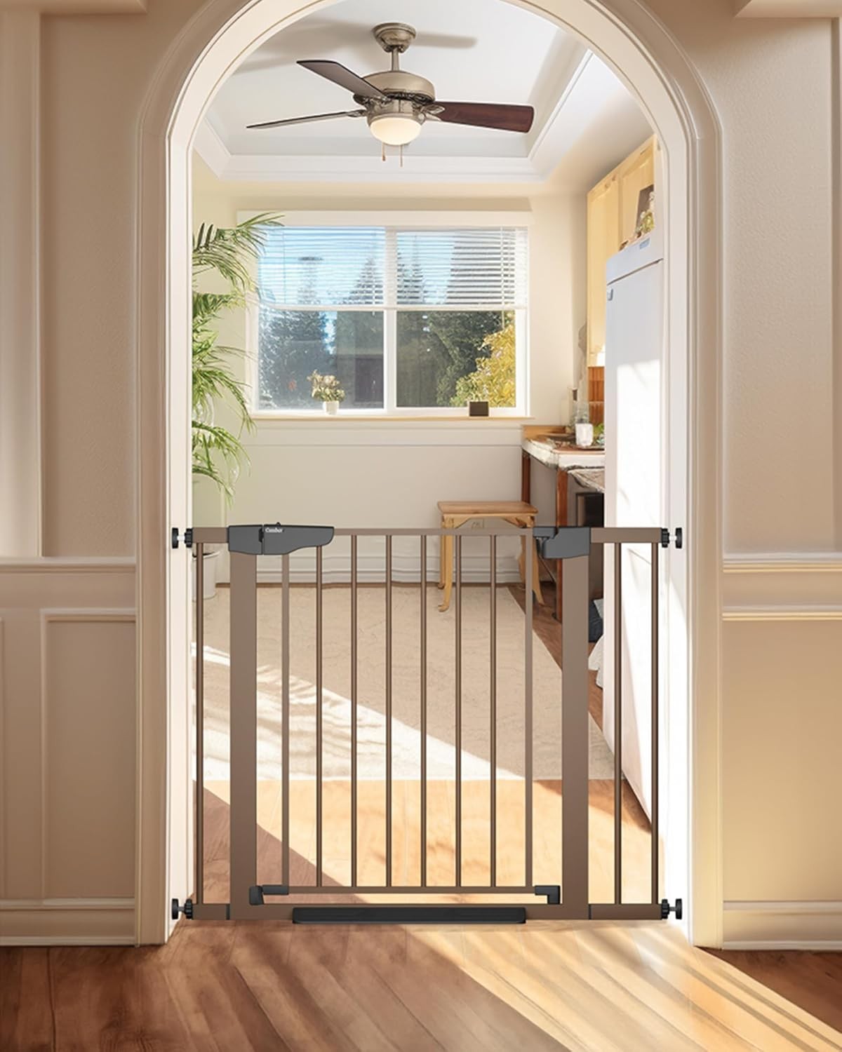 29.7-40.6 Inch Adjustable Baby and Pet Gate for Stairs and Doorways - Mom's Choice Winner