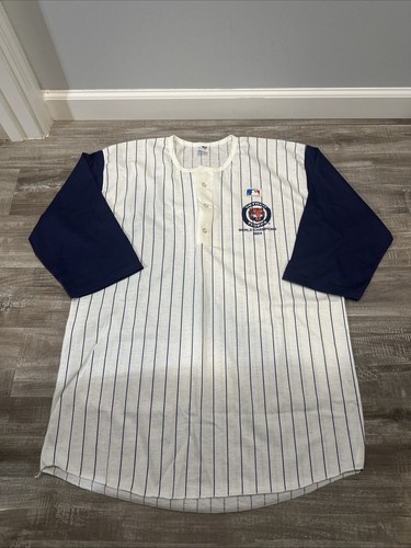 Vtg 80s Detroit Tigers 1984 Champions Artex Striped Shirt Jersey SS NWOT