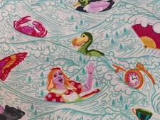 Tula Pink Curiouser PWTP 162 Wonder/green Sea of Tears Alice Wonderland BTY OOP