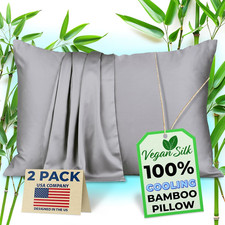 Pillow Cases - 100 Viscose Derived from Bamboo - Cooling Pillowcase - King Siz