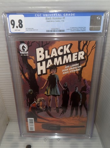 Black Hammer #1, CGC 9.8, Jeff Lemire, KEY!, Dark Horse Comics, 2016