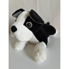 Walmart Black and White Dog Puppy Plush Stuffed Animal