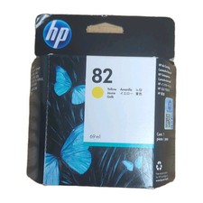 Genuine OEM HP 82 Yellow Ink Print Cartridge C4913A 69ml Sealed Retail Box 2017