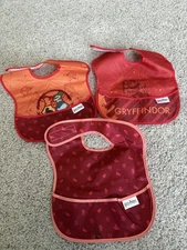 6-24m Harry Potter Bibs 3 Pack Official Licence Super Bib Bumkins GRYFFINDOR Red