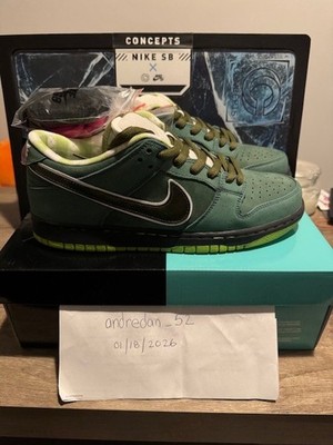 Size 10 DS - Concepts x Nike Dunk SB SPECIAL BOX Low Green Lobster