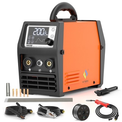 HITBOX 200A 4in1 Schweißgerät 220V Gaslos MIG MMA TIG Spool Gun Schweißmaschine