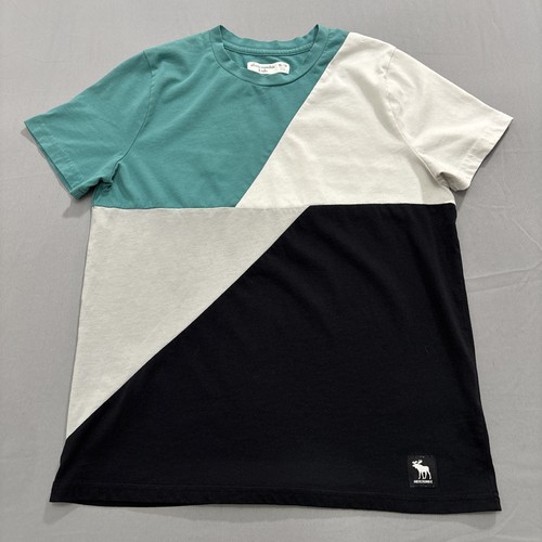 Abercrombie Kids ✅ Color-Block T-Shirt Tee Multicolor ✅ Youth Size 15-16 ✅ Logo