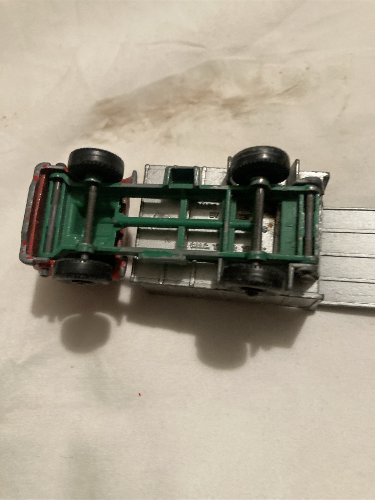 Vintage lesney Matchbox no26c GMC Tipper truck And Matchbox Refrigerator Truck