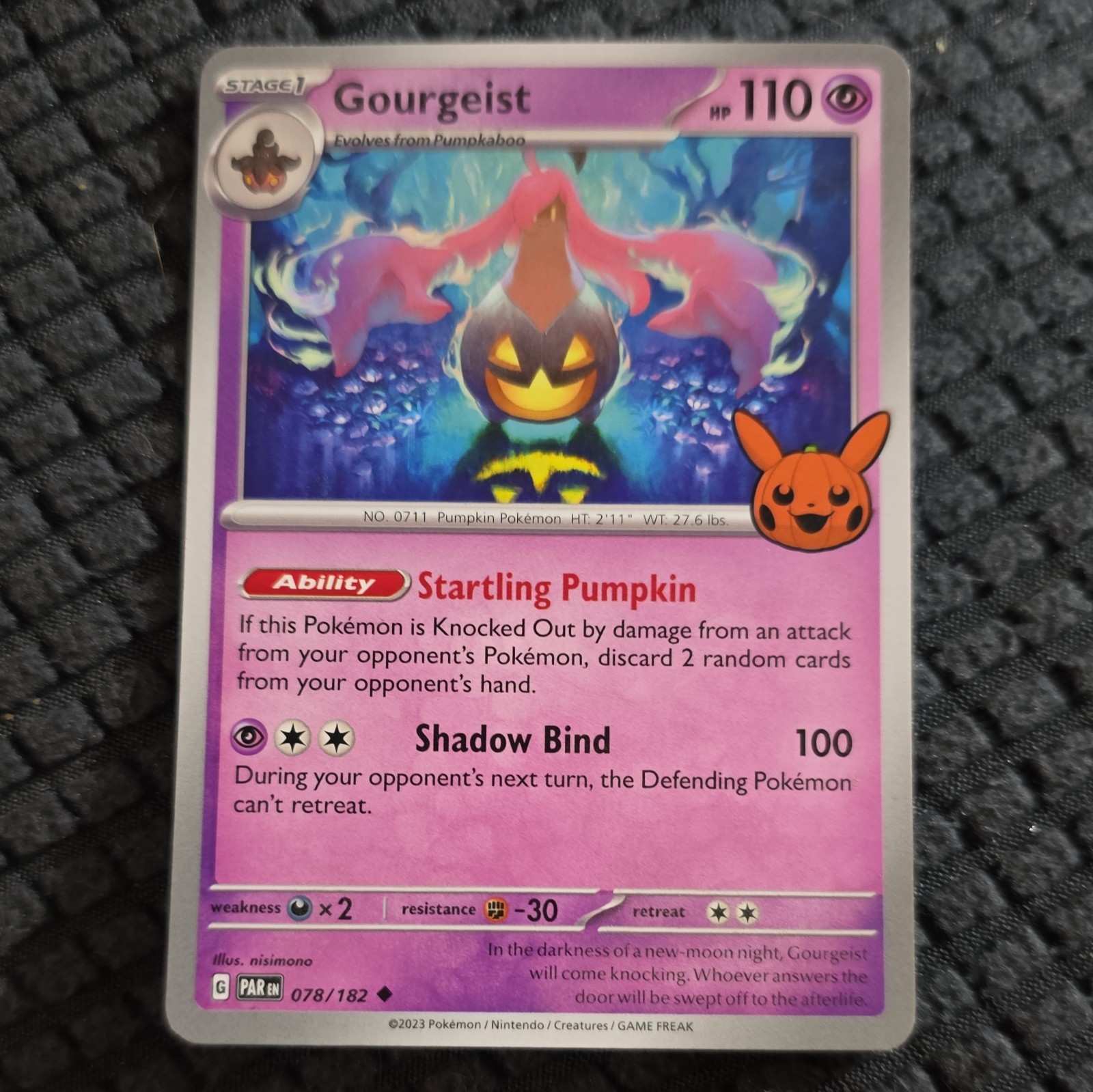 Pokémon TCG Halloween Trick Or Trade 2024 Gourgeist #78/182 Regular Uncommon