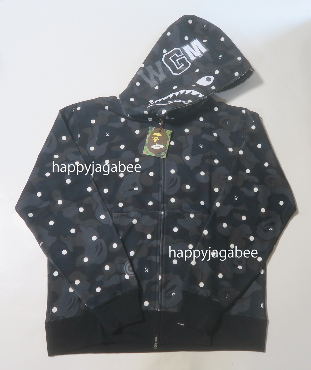 A BATHNIG APE Men's ABC DOT SHARK FULL ZIP HOODIE 1L80115302 / | eBay