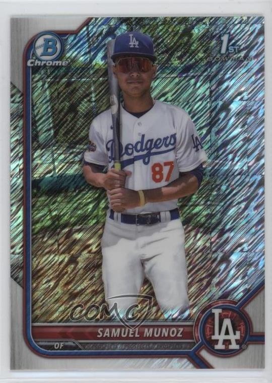 2022 Bowman Chrome Prospects Shimmer Refractor Samuel Munoz #BCP-161 15ez