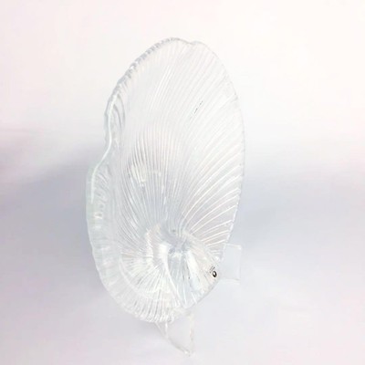Mid-Century Pukeberg Glass Scallop Clam Shell Dish Eva Englund