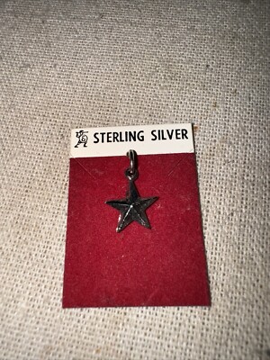 Sehr kleiner Sterling Silber Stern Mini kleiner Anhänger. 13mm Neu