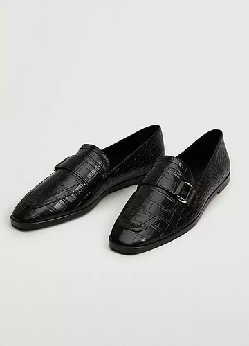 MNG Slip-On Black Rick Shoes Moccasin Loafer By Mango SIZE: UK-7 , EUR-40 - Picture 7 of 11