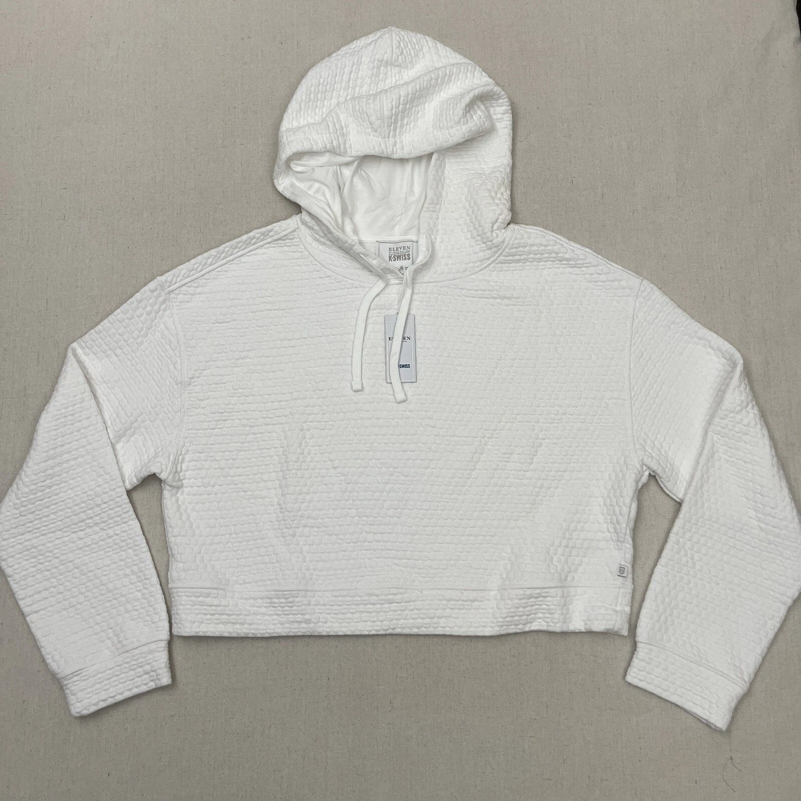 Eleven Hoodie Women's XL White Palms Boxy Oversized Sweater Tennis Pickleball