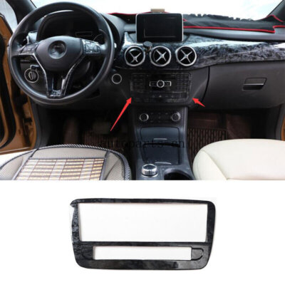 For Benz B~Class 2012~2019 Black Wood Grain Console AC Switch Control Panel Trim