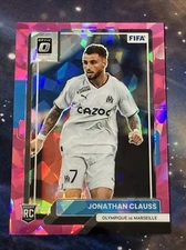 2022-23 Panini Donruss Jonathan Clauss Pink Cracked Ice # /25 Optic Marseille RC