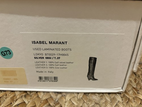 Isabel Marant Lokyo Boots Size 37 UK 4 Metalic Leather - Imagen 12 de 13