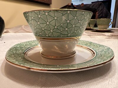 Antique Palissy Ware #2696 England Coffee Cup & Saucer.