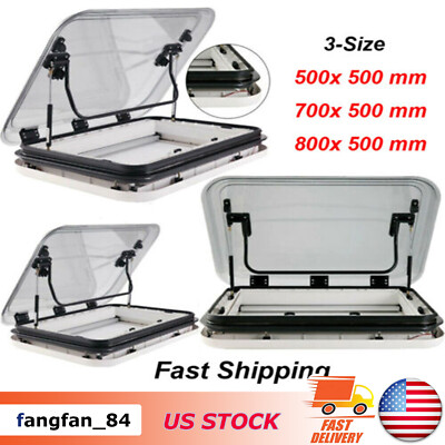 Large Caravan RV Skylight Anti-UV Roof Vent Hatch 500/700/800 x 500 mm cut out