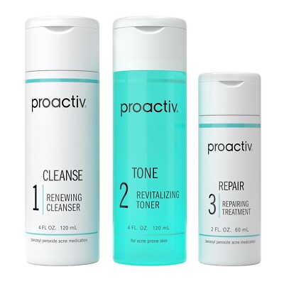 Proactiv 3 Step Acne Treatment - 60 Day Complete Acne Skin Care Kit - Exp 4/2025