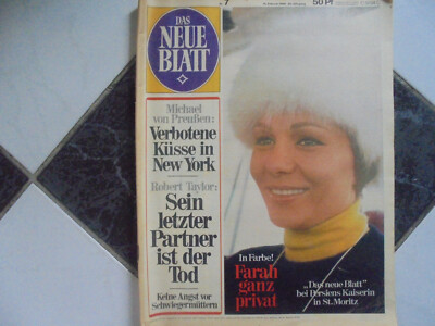 D.N.Bl.7/1969 TB:Kaiserin Farah/Robert Taylor/Romy Schneider/Ernst Neger/Beatrix