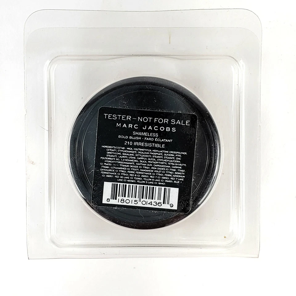 MARC JACOBS 210 IRRESISTIBLE 腮红 无耻 大胆粉 橙色 桃子 测试仪 全新 — 第 3/4 张图片