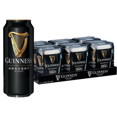 Guinness Draught Bier 24 x 0,44 l Der klassische irische Biergenuss in der Dose