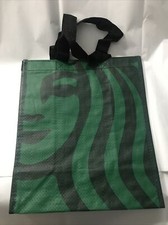 Starbucks Signing Store Green Small Reusable Shopping Tote Gift Bag 8.75x11x5