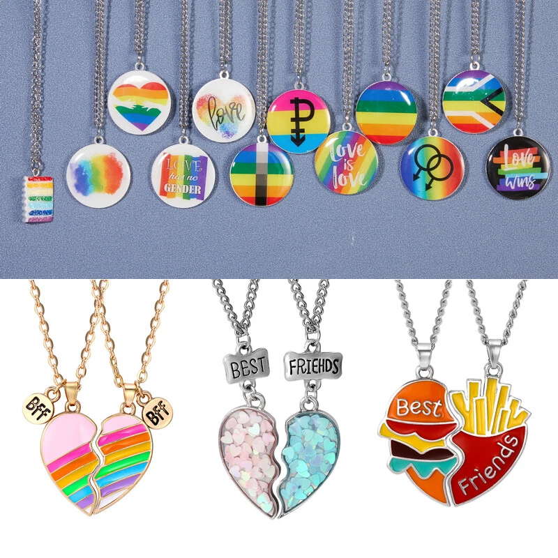 Rainbow bff necklace online