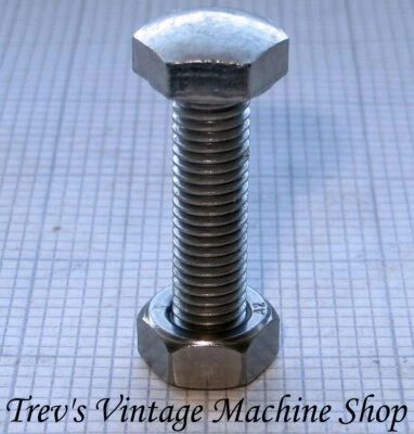 5/16 BSF dome head stainless steel set screws, 3/4in to 1 1/4in long, opt nuts