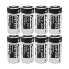8 Fresh Panasonic CR123 CR123A 123 Lithium Batteries EXP 12/2028