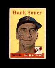 Hank Sauer Signed 1958 Topps San Francisco Giants Autograph 1
