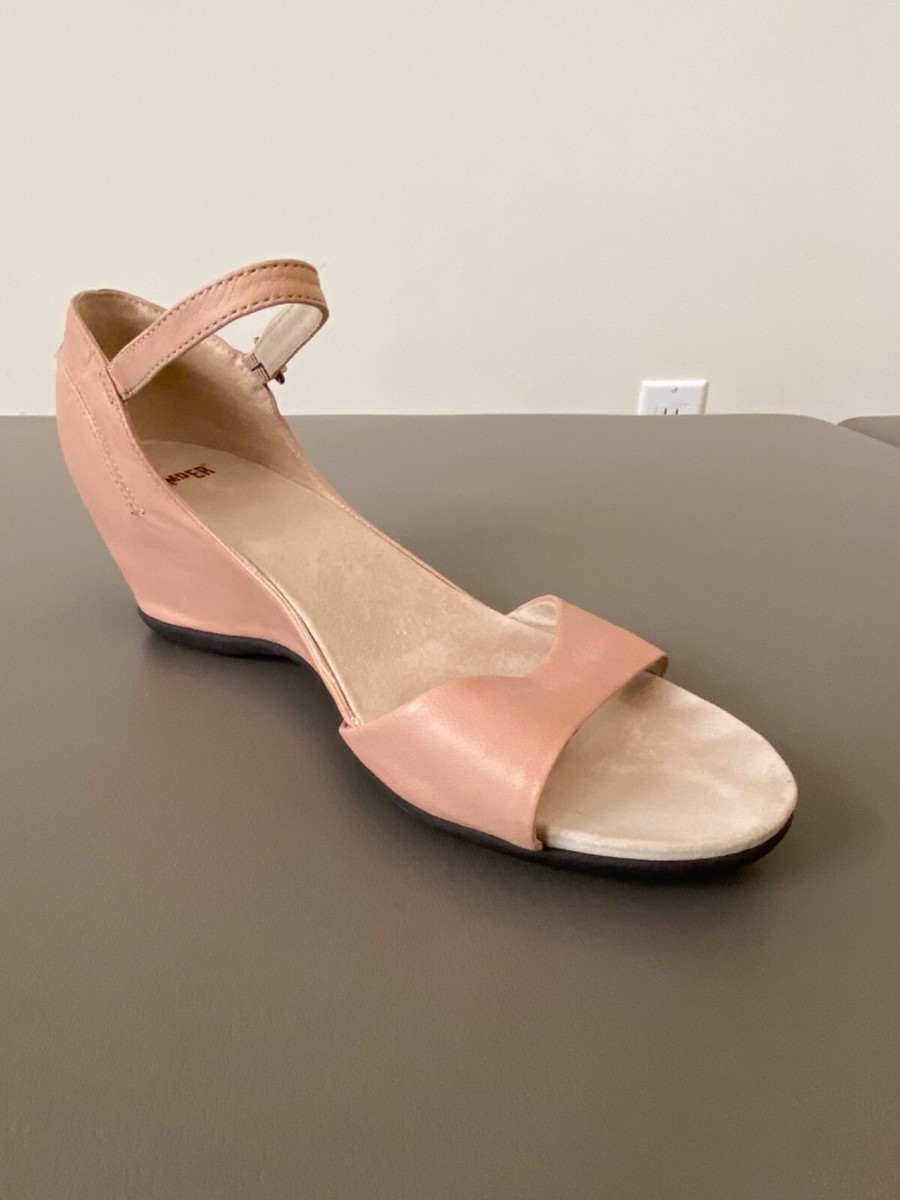 Pale pink wedge sandals online