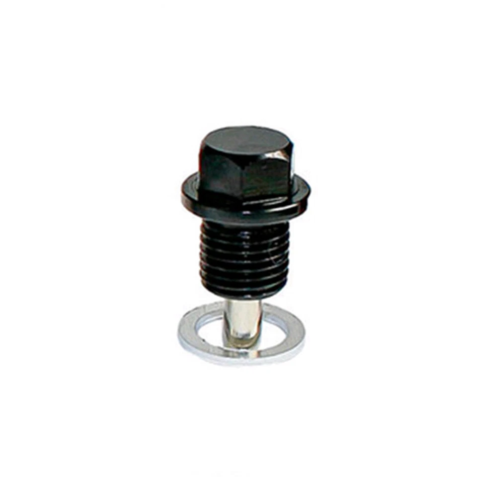 Black Magnetic M14x1.5MM Engine Oil Drain Screw Plug Bolt Nut Oil Drain Sump Nut - image 4 of 4
